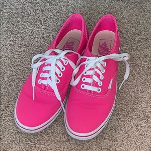 hot pink tie on vans